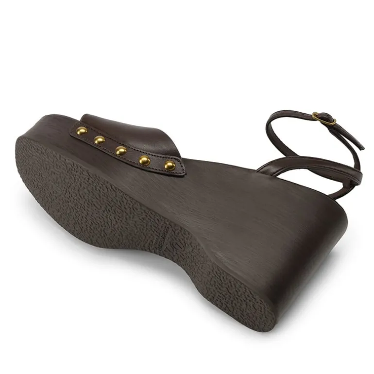 Women’s Studded Square-Toe Boho Wedge Sandals