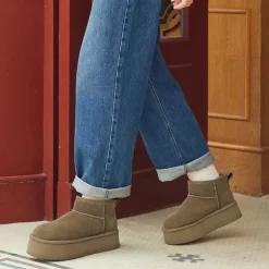 Women’s Suede Faux Fur Warm Winter Snow Boots