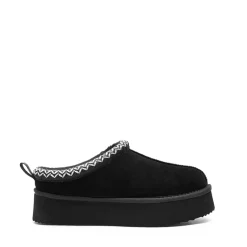 Women’s Suede Wide Toe Platform Slip-On Slippers