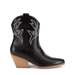 Women’s Vegan Leather Cowgirl Ankle Boots