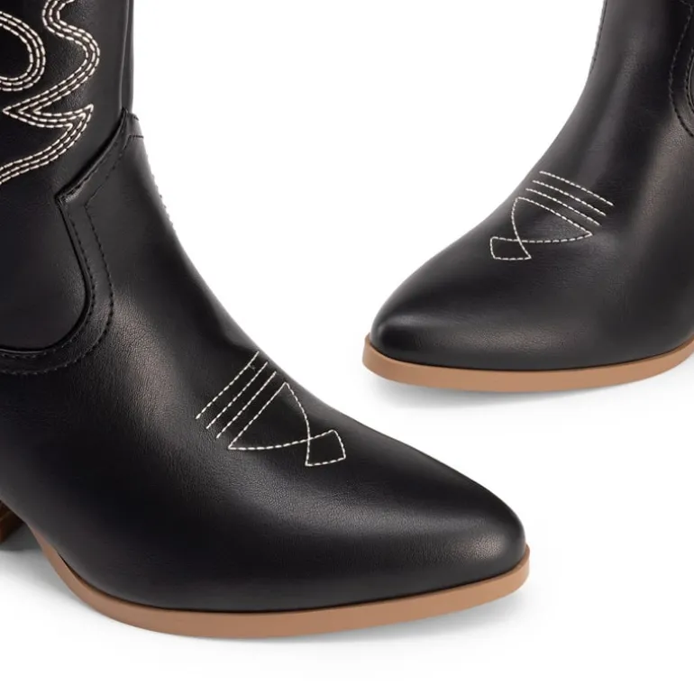 Women’s Vegan Leather Cowgirl Ankle Boots