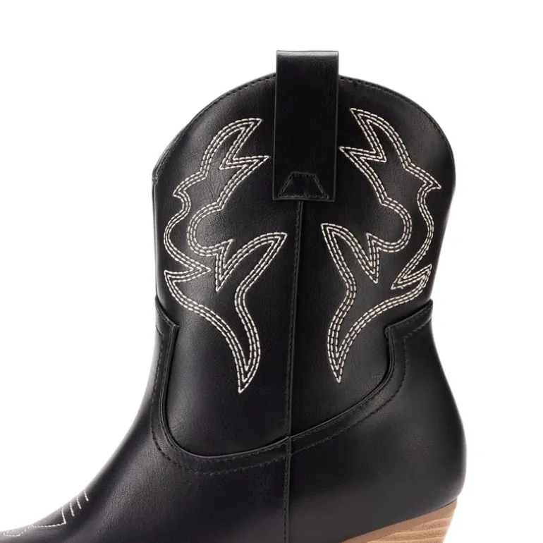 Women’s Vegan Leather Cowgirl Ankle Boots