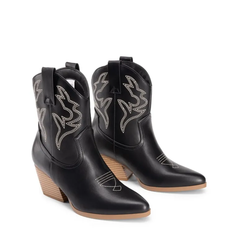 Women’s Vegan Leather Cowgirl Ankle Boots