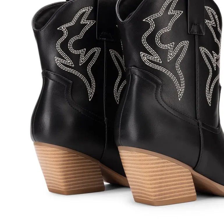 Women’s Vegan Leather Cowgirl Ankle Boots