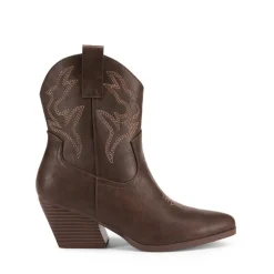 Women’s Vegan Leather Cowgirl Ankle Boots