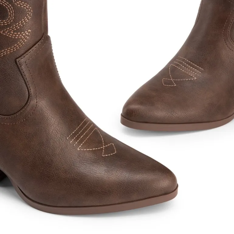 Women’s Vegan Leather Cowgirl Ankle Boots