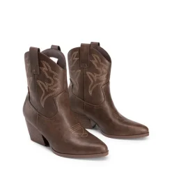 Women’s Vegan Leather Cowgirl Ankle Boots