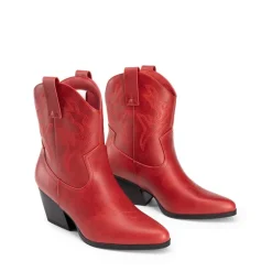 Women’s Vegan Leather Cowgirl Ankle Boots