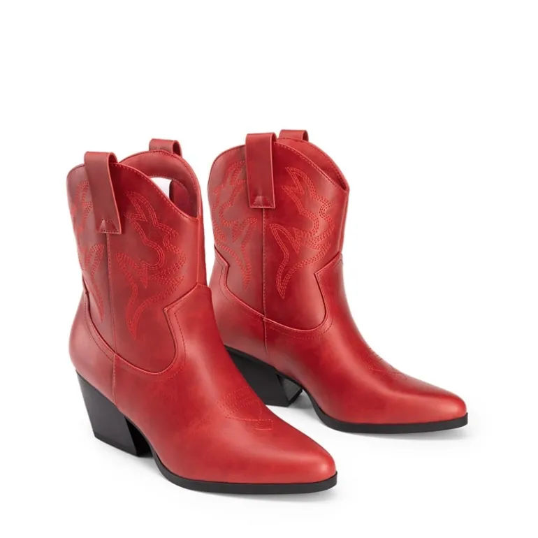 Women’s Vegan Leather Cowgirl Ankle Boots
