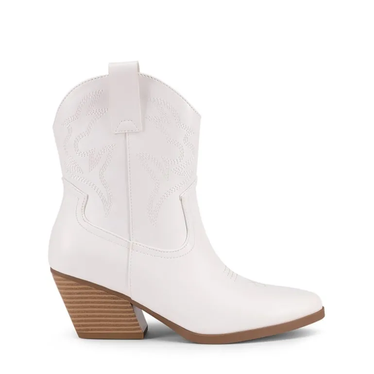 Women’s Vegan Leather Cowgirl Ankle Boots