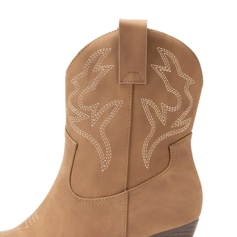 Women’s Vegan Leather Cowgirl Ankle Boots