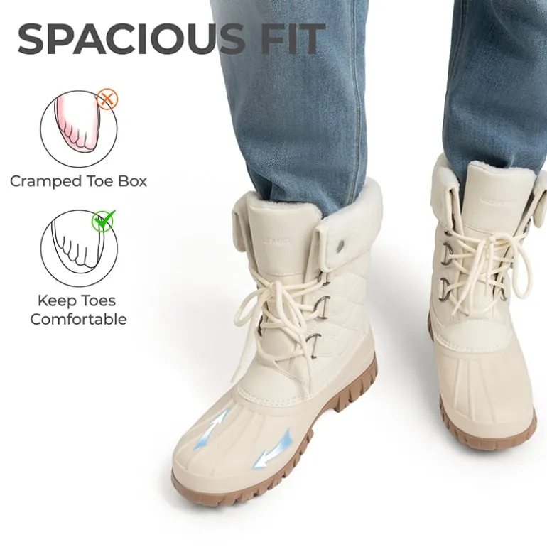 Women’s Waterproof Faux Wool Winter Boots