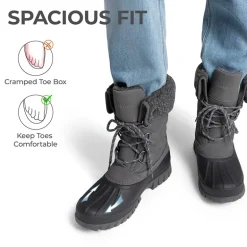 Women’s Waterproof Faux Wool Winter Boots