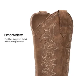 Women's Western Style Embroidered Cowboy Boots