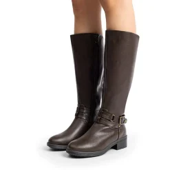 Women’s Wide-Calf Retro Knee-High Zipper Boots
