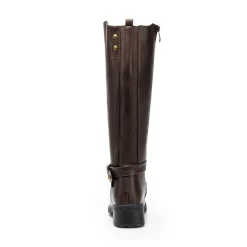 Women’s Wide-Calf Retro Knee-High Zipper Boots
