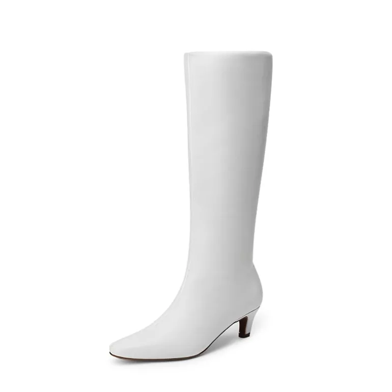 Women’s Wide-Calf Square-Toe Knee-High Boots