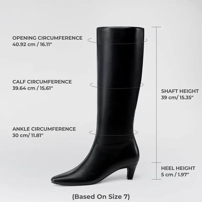 Women’s Wide-Calf Square-Toe Knee-High Boots