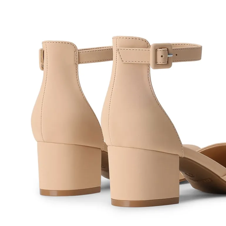 Women's Wide Fit D'Orsay Block Heel Pumps