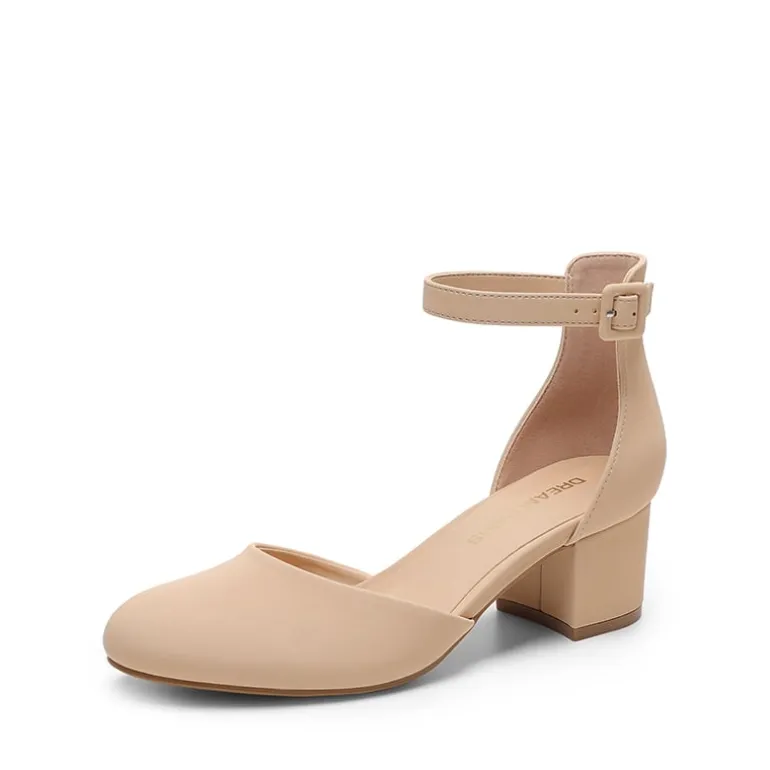 Women's Wide Fit D'Orsay Block Heel Pumps