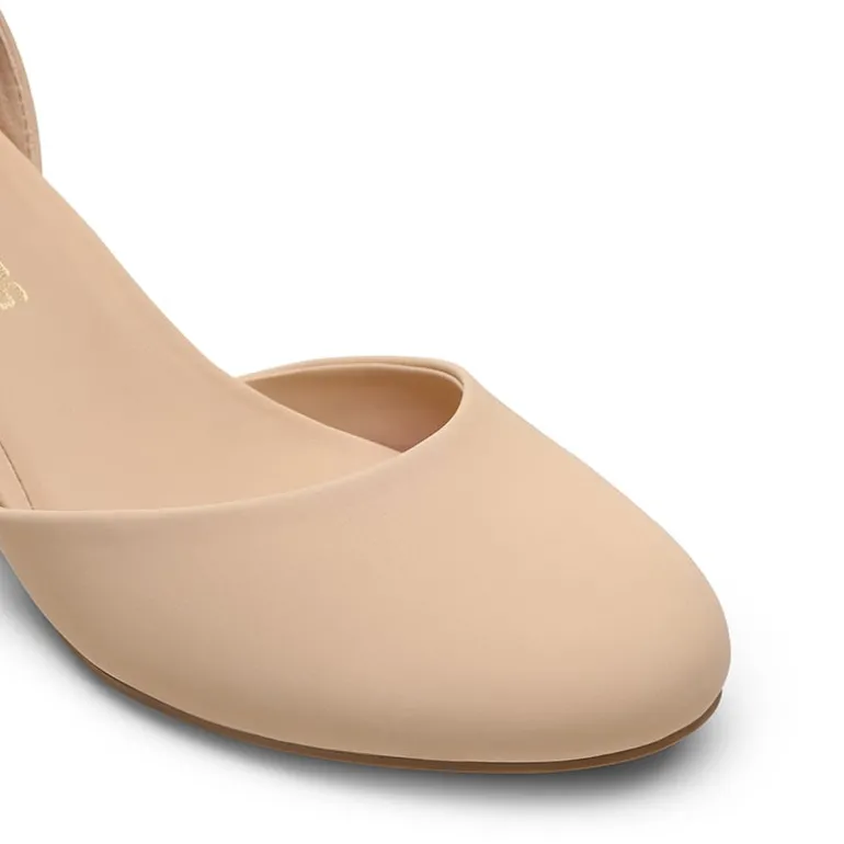 Women's Wide Fit D'Orsay Block Heel Pumps