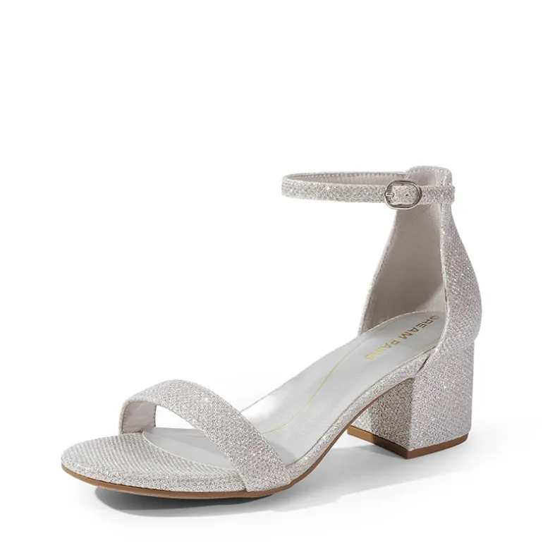 Women’s Wide-Toe Adjustable Buckle Low-Heel Sandals