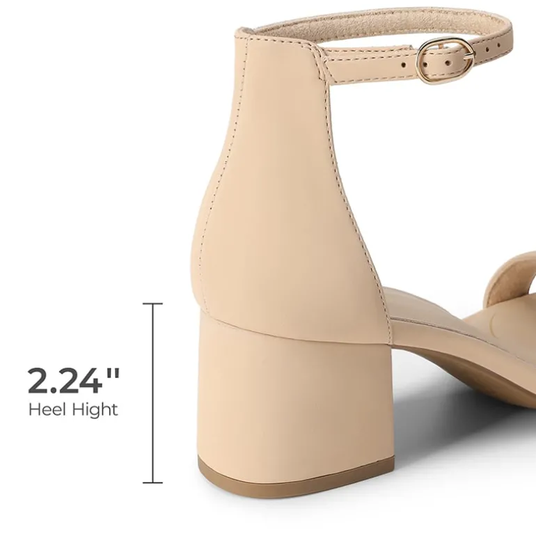 Women’s Wide-Toe Adjustable Buckle Low-Heel Sandals