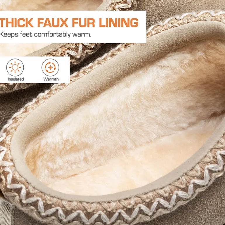 Women’s Wide Toe Fuzzy Cozy Slip-On Slippers