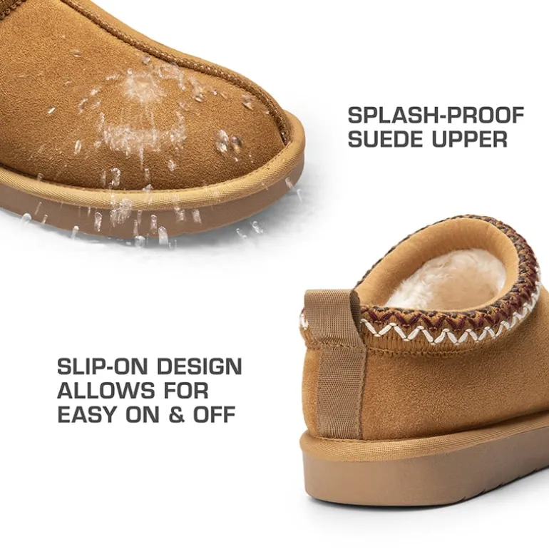 Women’s Wide Toe Fuzzy Cozy Slip-On Slippers