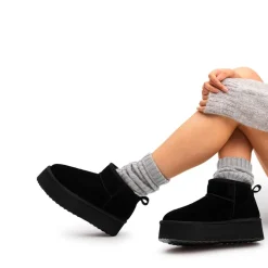 Women’s Wide Toe Platform Mini Snow Boots