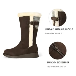 Women's Winter Fur Lined Mid Calf Snow Boots
