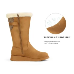 Women's Winter Fur Lined Mid Calf Snow Boots
