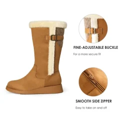 Women's Winter Fur Lined Mid Calf Snow Boots
