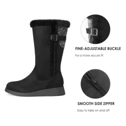 Women's Winter Fur Lined Mid Calf Snow Boots
