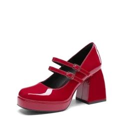 Women’s Y2K Double-Strap Chunky Mary Janes