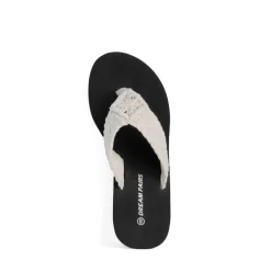 Woven Strap Platform Wedge Flip Flops