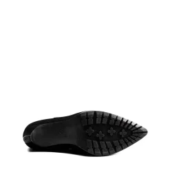 Wrinkle Design Pointed Toe Mid Calf Boots