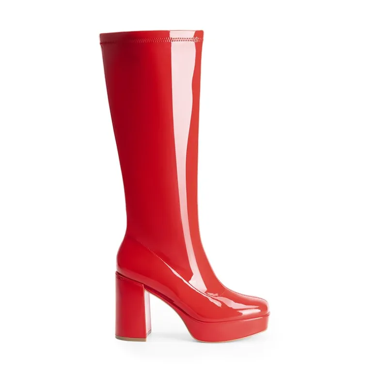 Y2K-inspired Knee-high Platform Gogo Boots