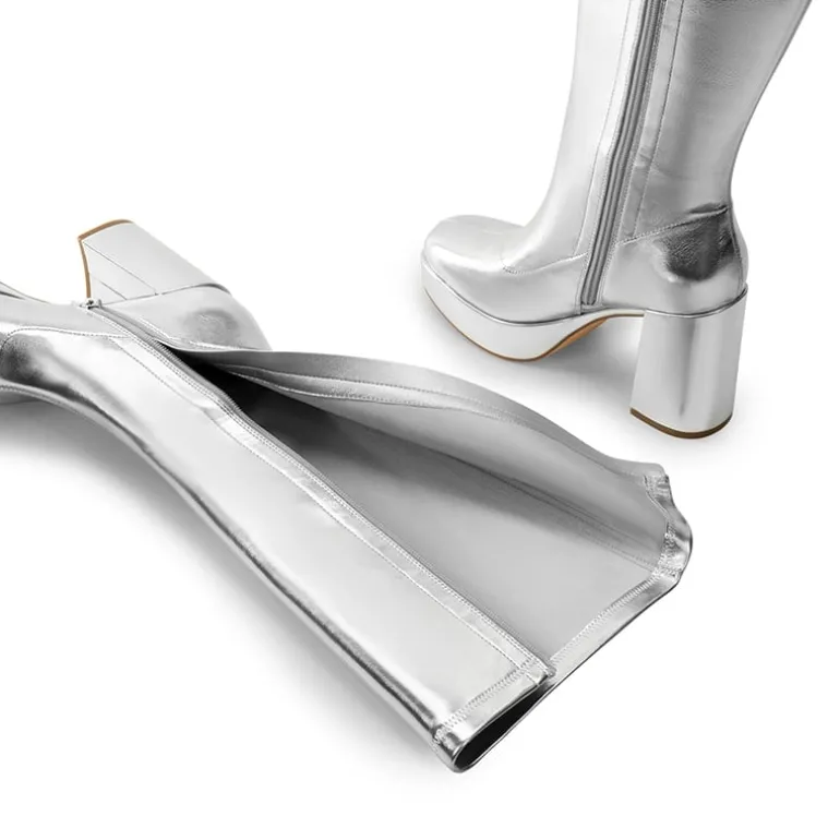 Y2K-inspired Knee-high Platform Gogo Boots