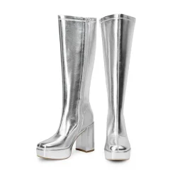Y2K-inspired Knee-high Platform Gogo Boots