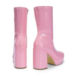 Y2K Square Toe Platform Mid-calf Boots