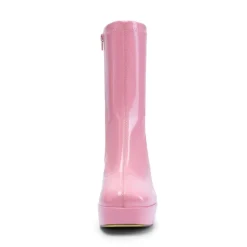 Y2K Square Toe Platform Mid-calf Boots